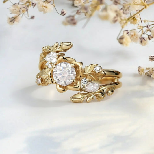 Moissanite Ring Set