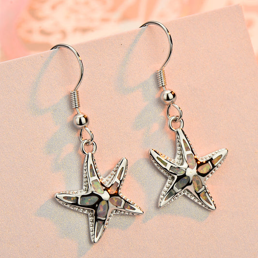 Abalone Starfish Earrings