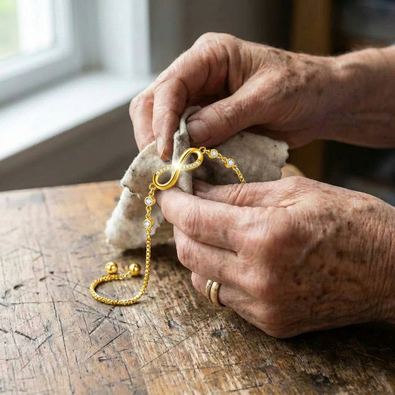 Adjustable Infinity Bracelet In Silver