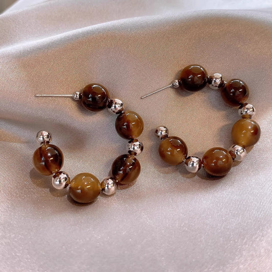 Amber Bead Earrings