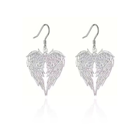 Angel Wing Heart Earrings