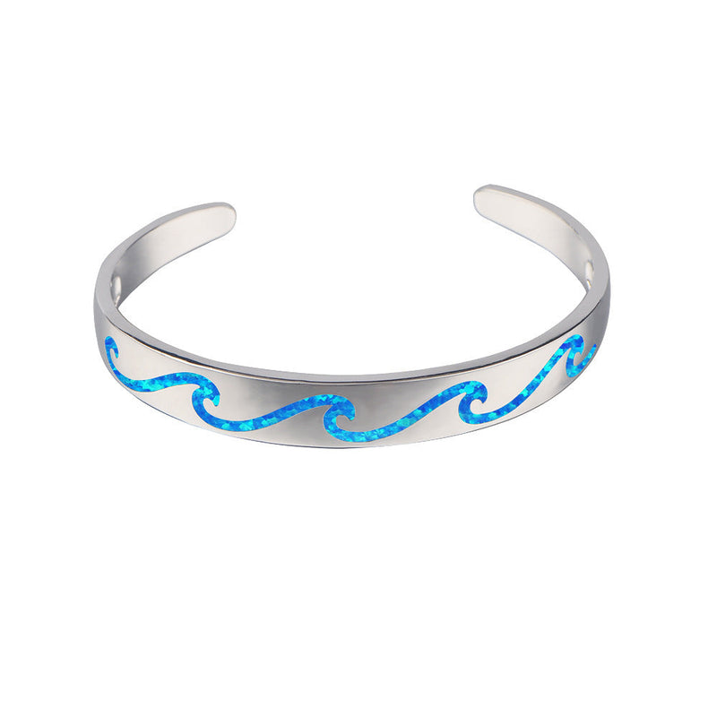 Blue Wave Cuff Bracelet