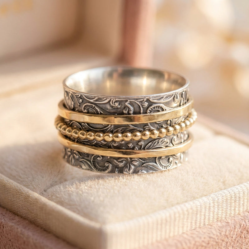 Bohemian Wide Three Layer Ring