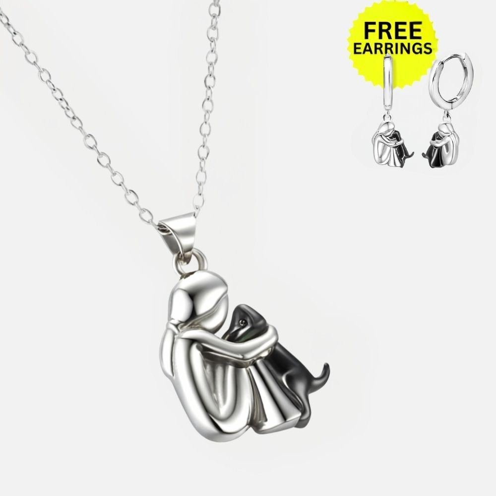 Hug Pendant Necklace With Bonus Earrings ��� Offer