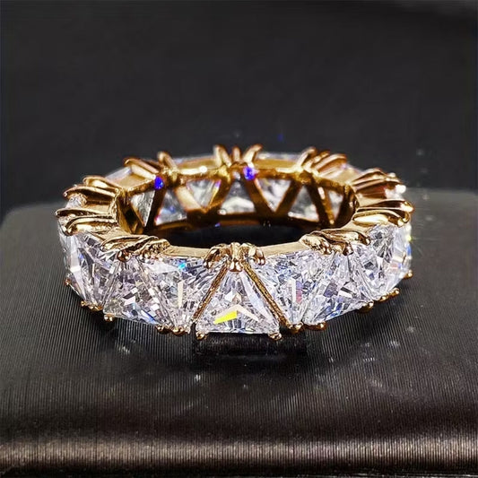 Triangle Cut Zirconia Ring
