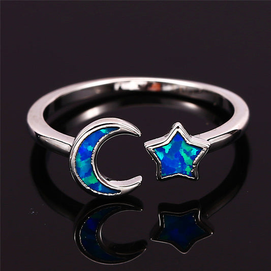 Celestial Moon Star Ring
