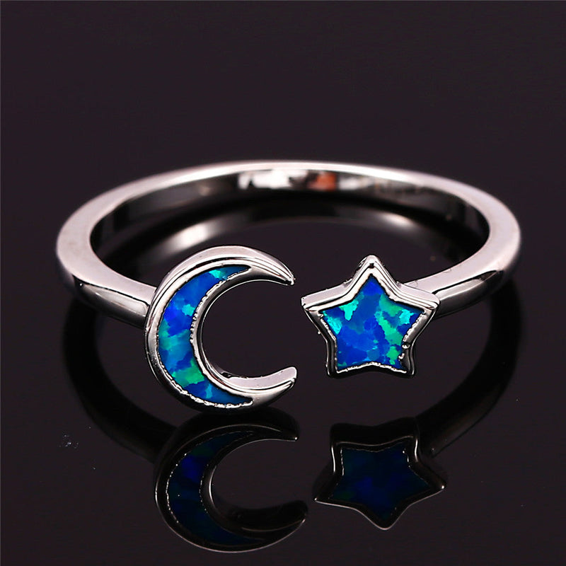 Celestial Moon Star Ring