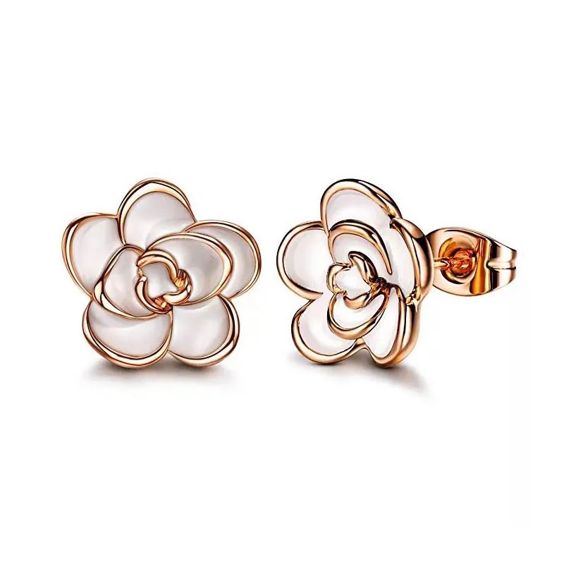 Classic Camellia Flower Earrings