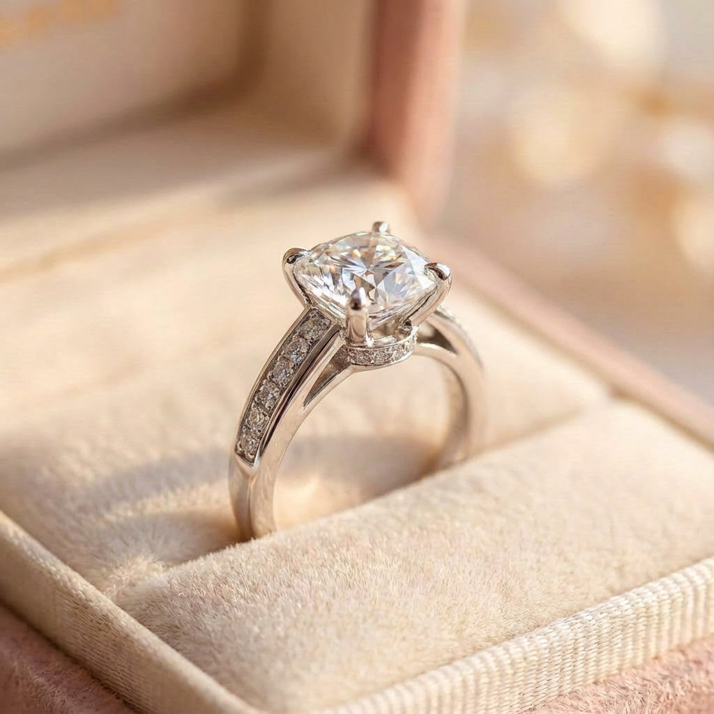 Classic Crystal Engagement Ring
