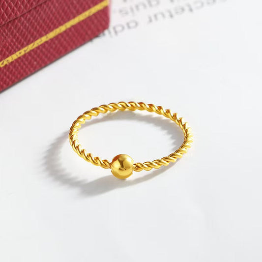 Classic Gold Ball Ring