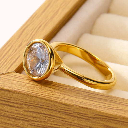 Classic Gold Crystal Ring