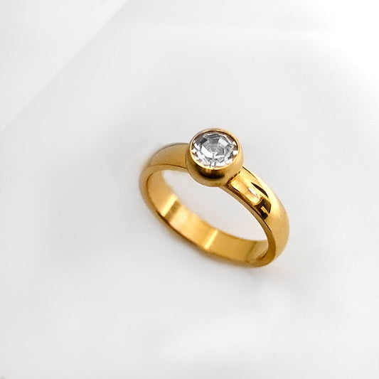 Classic Gold Crystal Ring