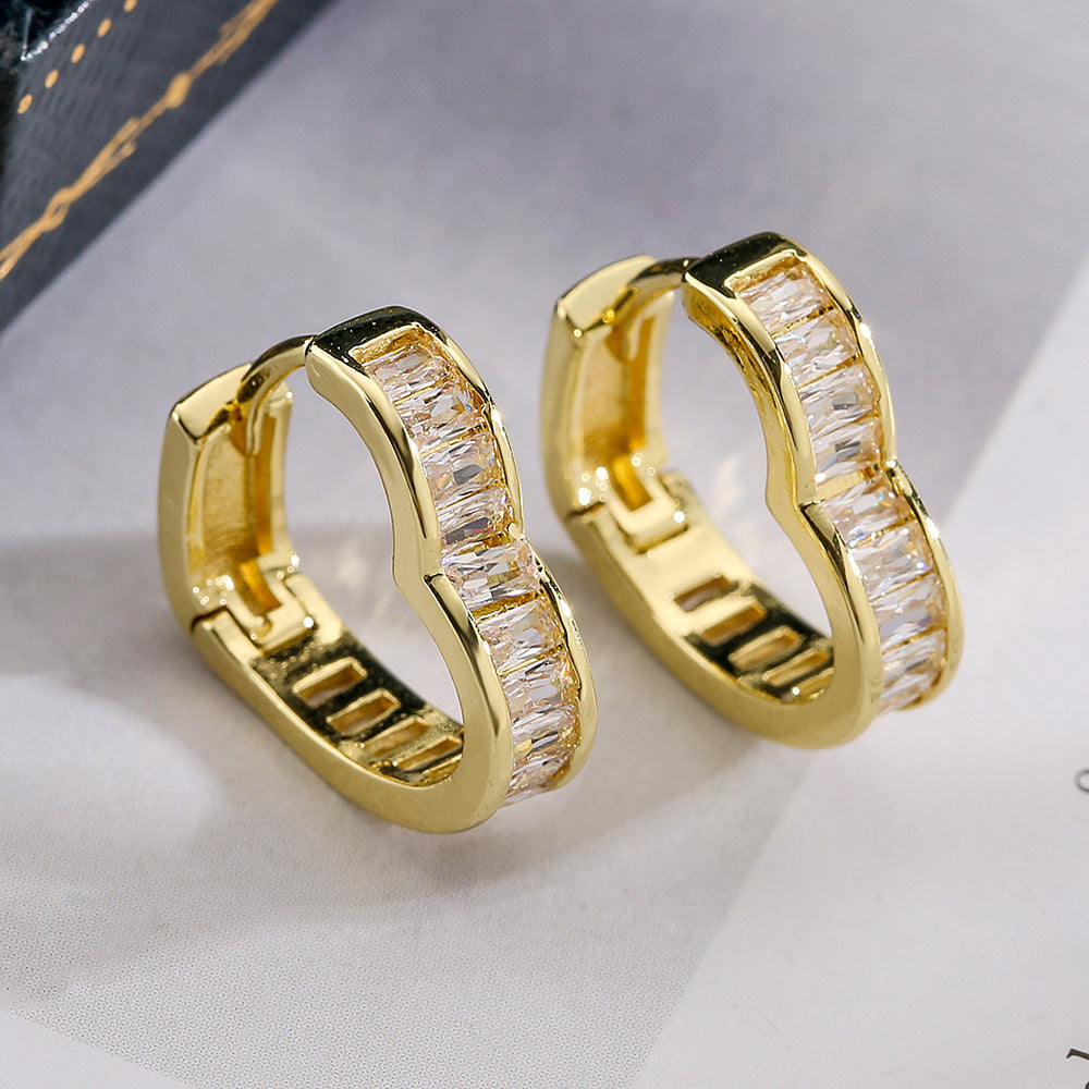 Classic Gold Cubic Zirconia Earrings