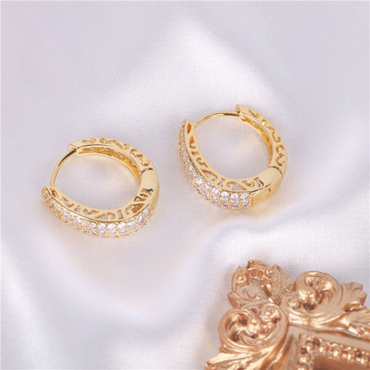 Classic Gold Diamond Earrings