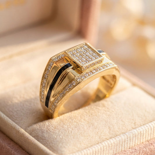 Classic Gold Zircon Ring