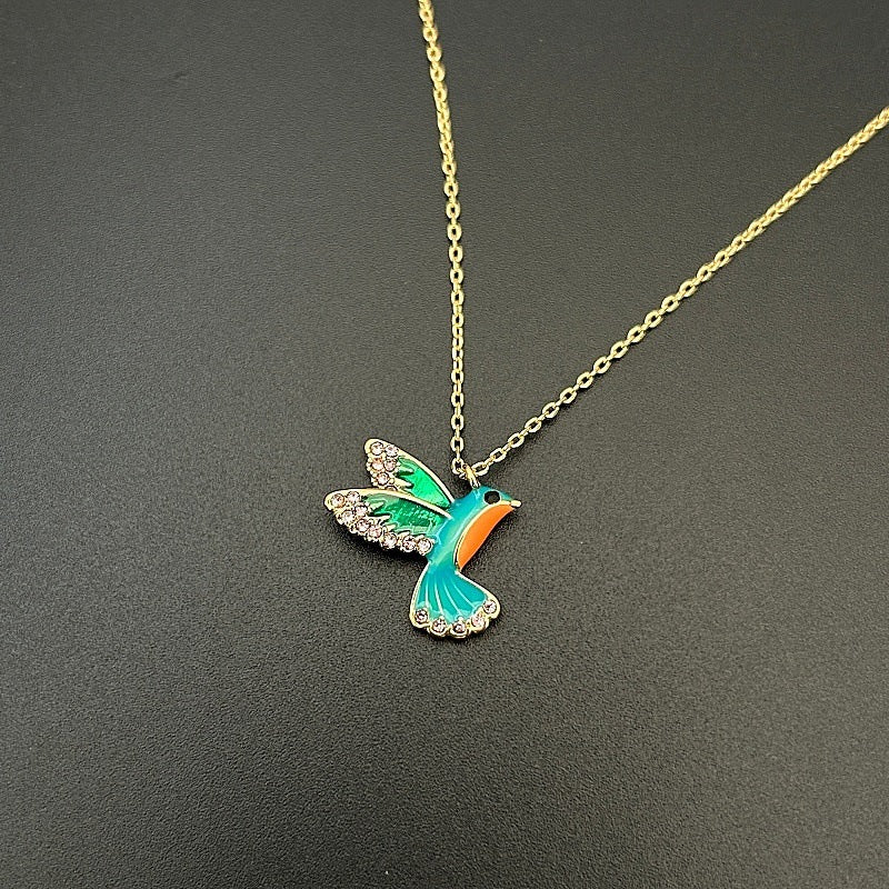 Colorful Hummingbird Necklace