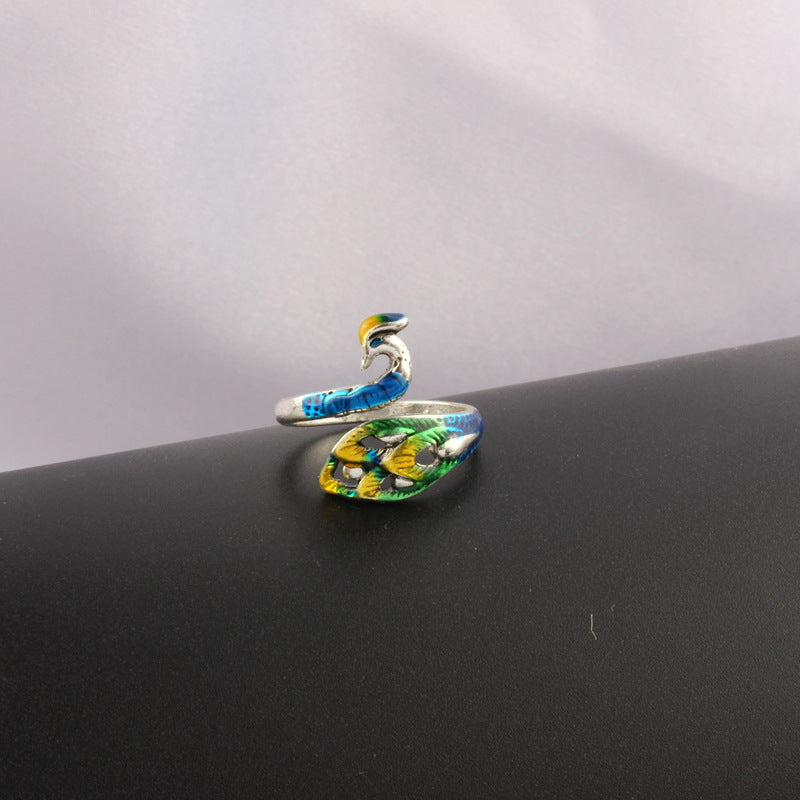 Colorful Peacock Ring