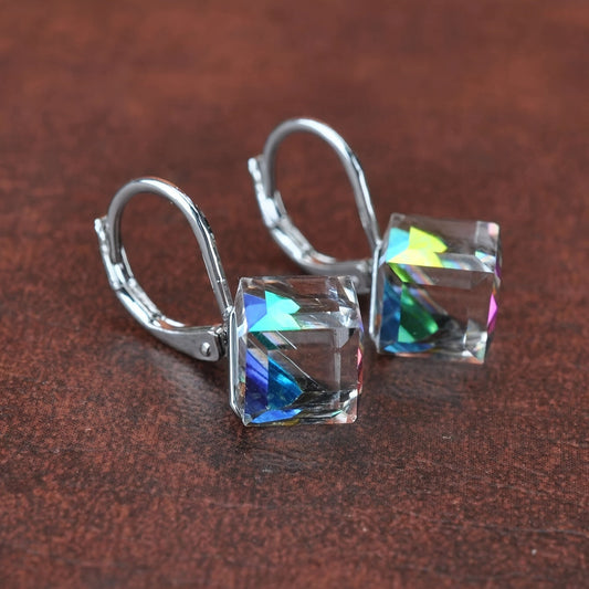 Crystal Cube Earrings