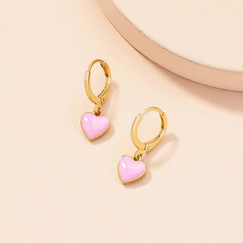 Cute Pink Heart Earrings