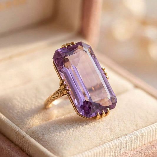 Elegant Amethyst Statement Ring