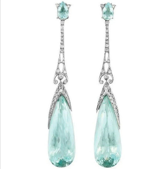 Elegant Aquamarine Drop