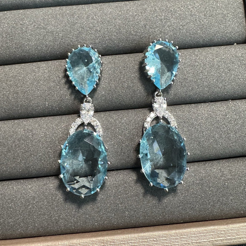 Elegant Aquamarine Earrings