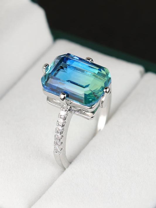 Elegant Bicolor Topaz Ring
