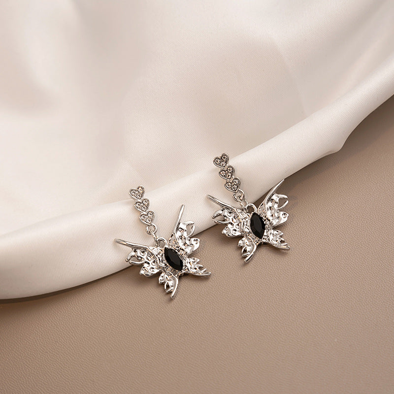 Elegant Black Crystal Earrings