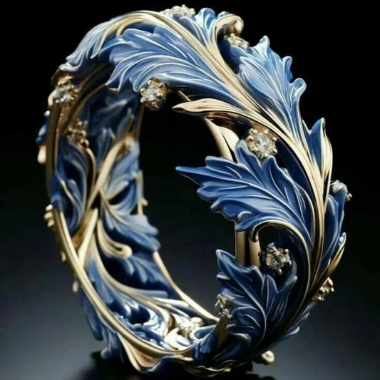 Elegant Blue Enamel Bracelet