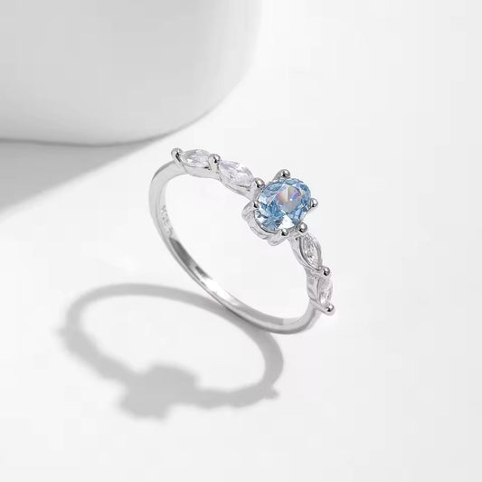 Elegant Blue Topaz Ring