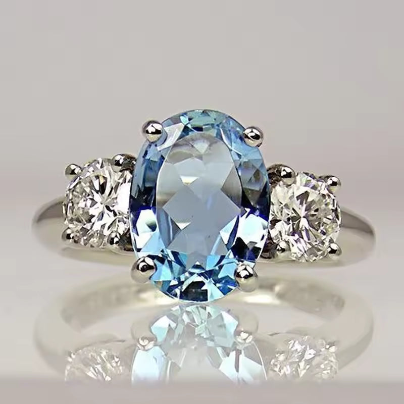 Elegant Blue Topaz Ring