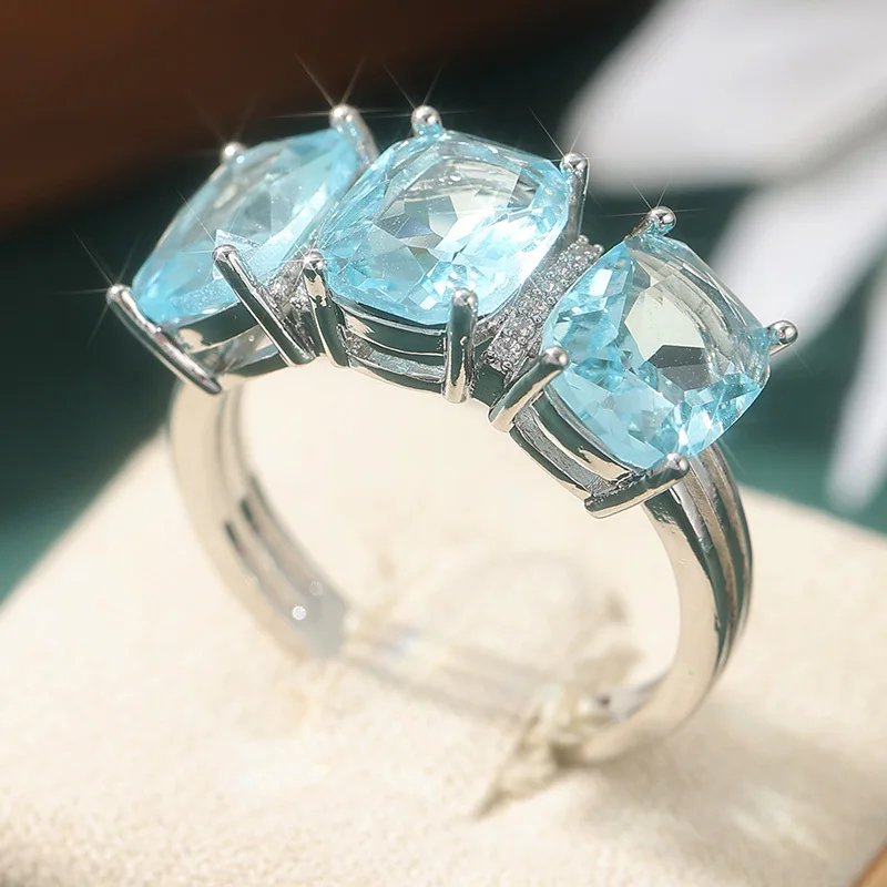 Elegant Blue Topaz Ring