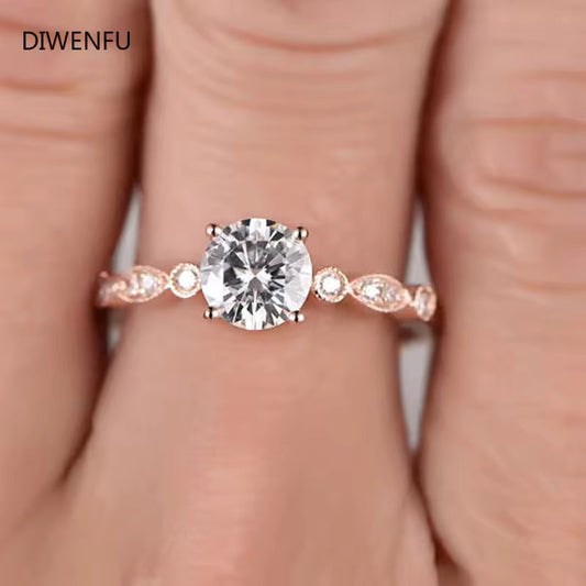 Elegant Crystal Diamond Ring