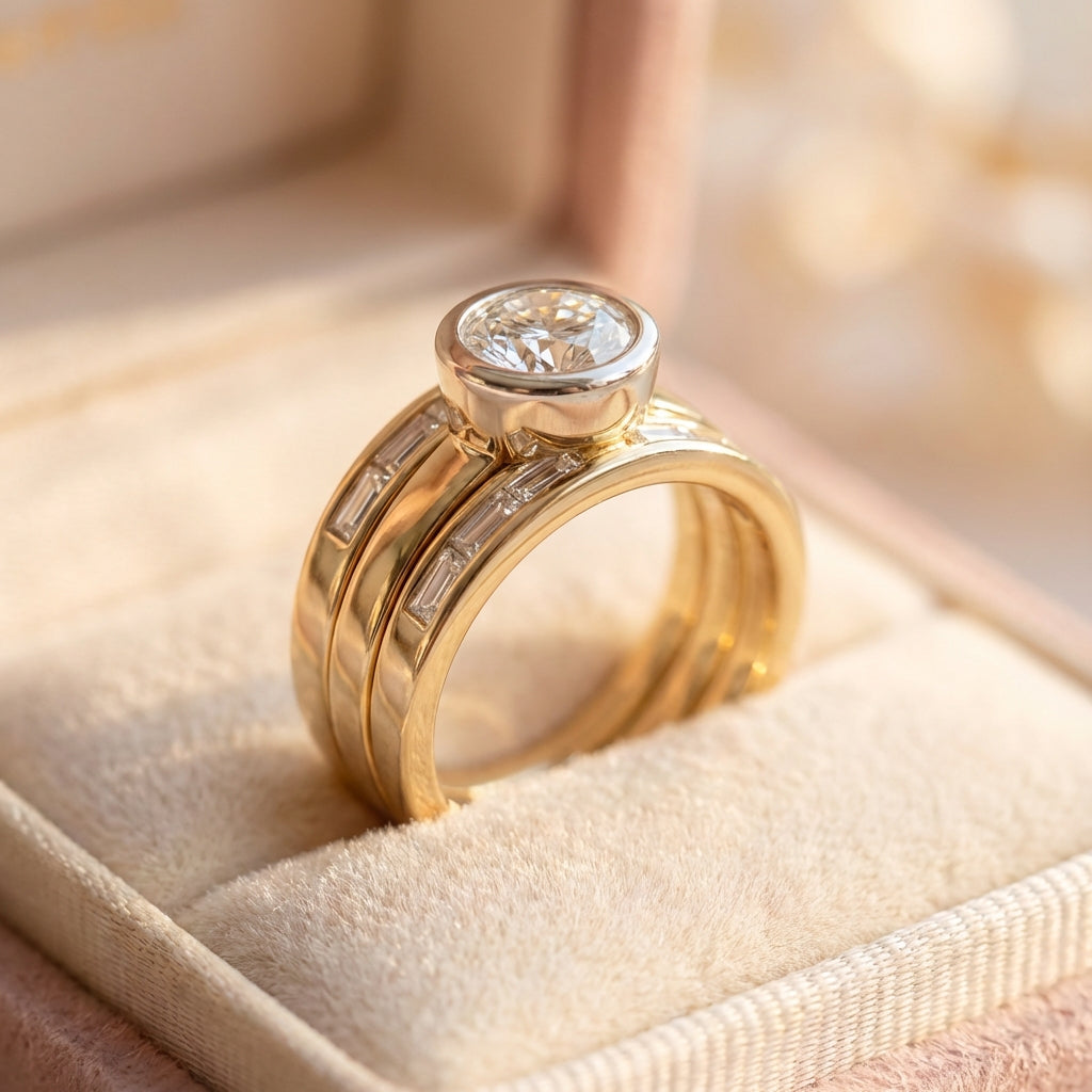 Elegant Crystal Engagement Ring