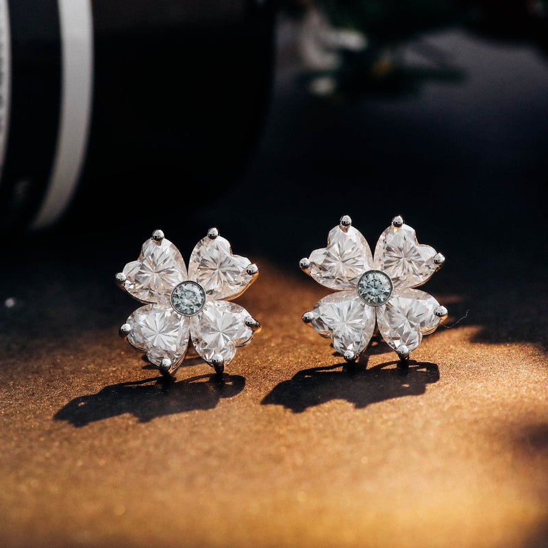 Elegant Crystal Flower Earrings
