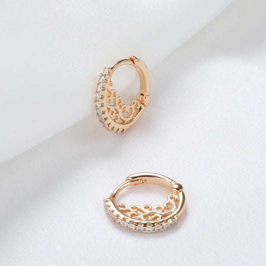 Elegant Crystal Hoop Earrings