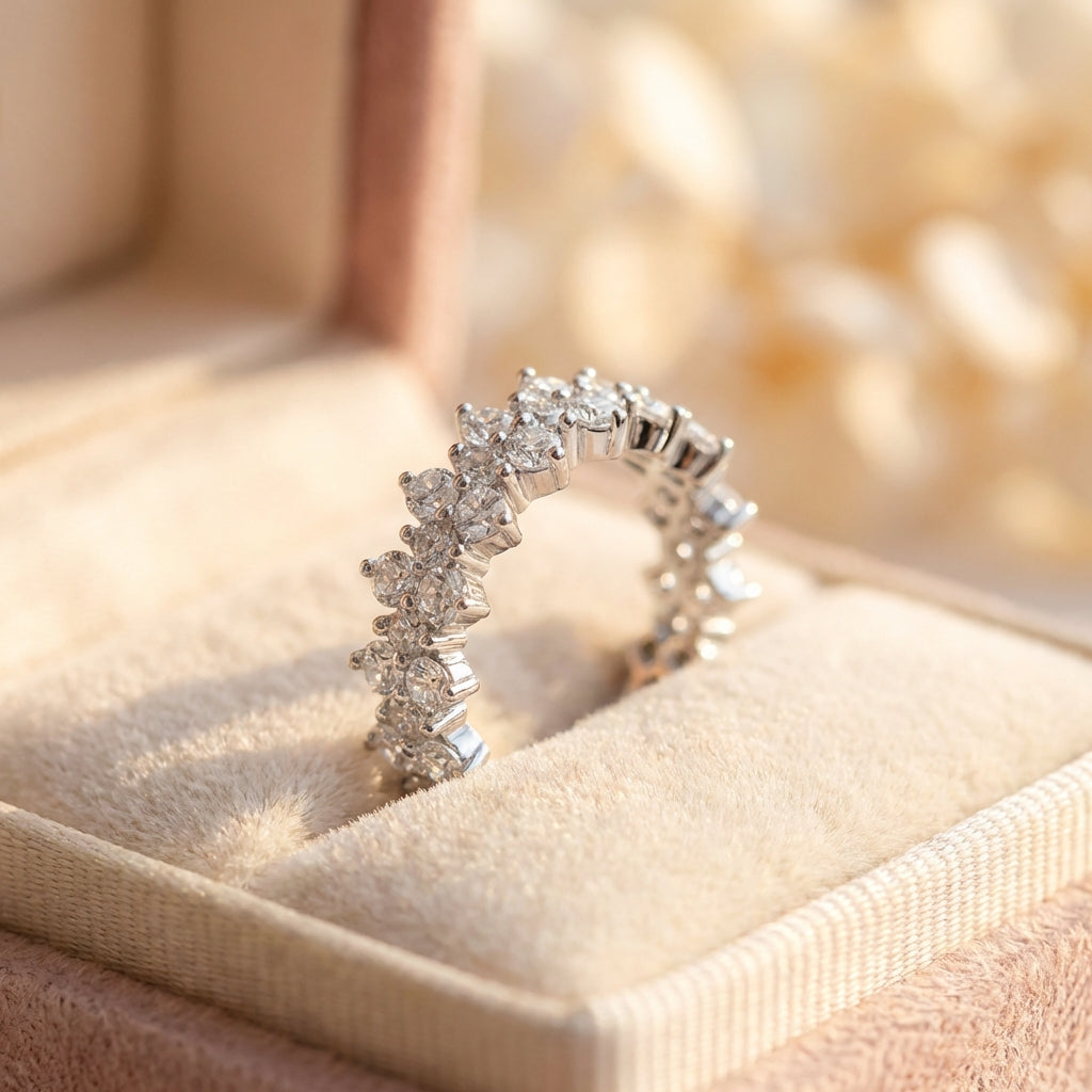 Elegant Crystal Promise Ring