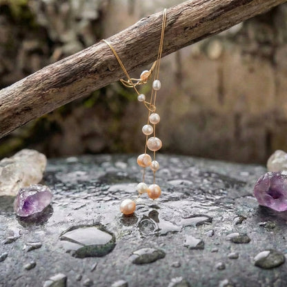 Elegant Dangling Pearl Necklace