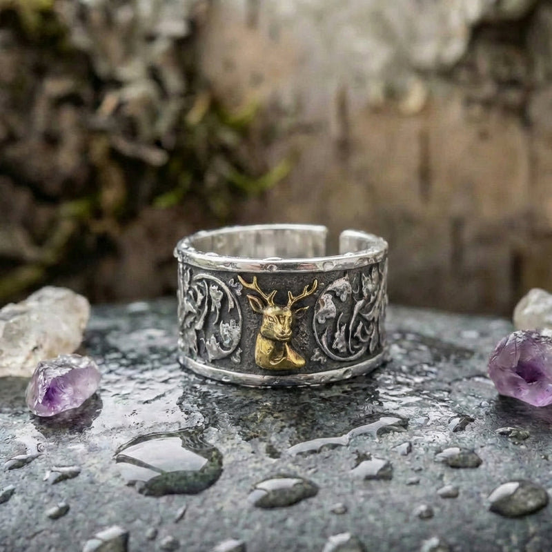 Elegant Deer Statement Ring