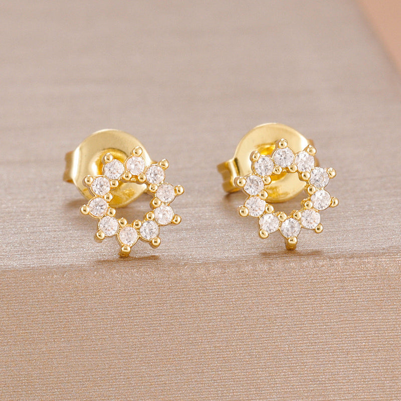 Elegant Diamond Stud Earrings