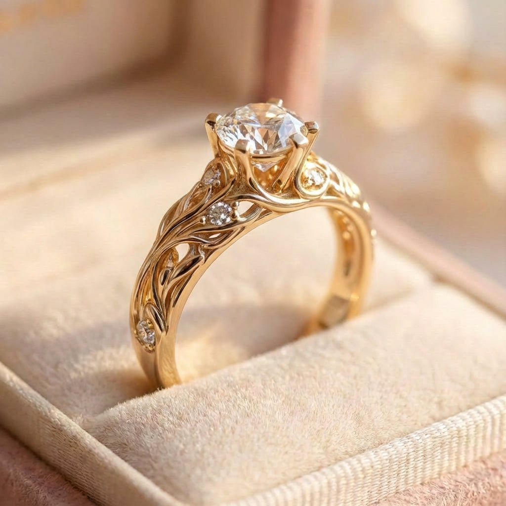 Elegant Exotic Zirconia Ring