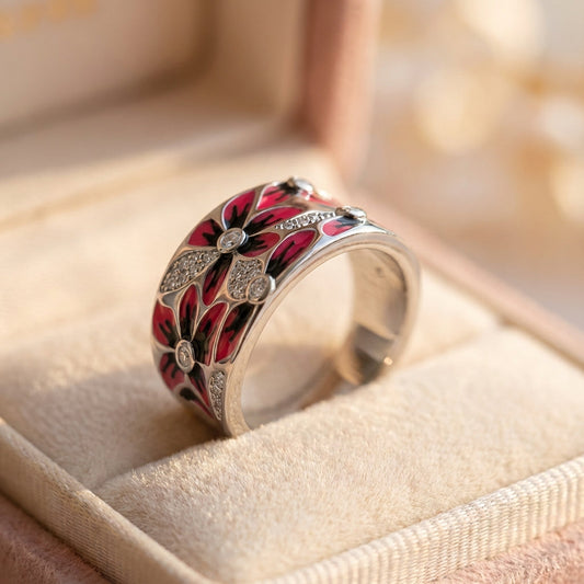 Elegant Flower Statement Ring