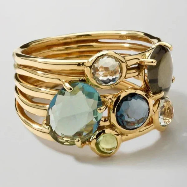 Elegant Gemstone Gold Bracelet