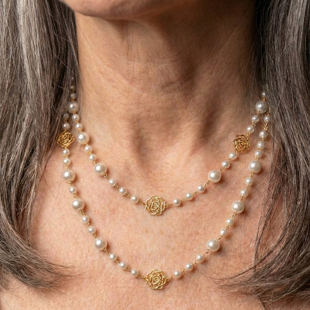Gold & Pearl Necklace