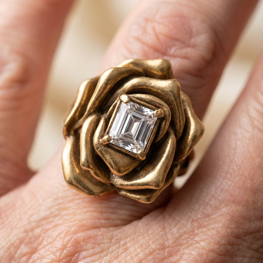 Gold Rose Ring