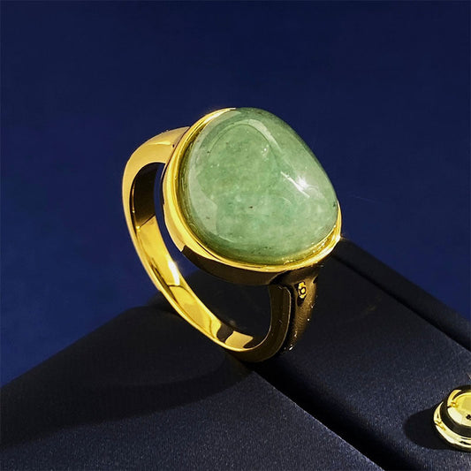 Elegant Green Aventurine Ring