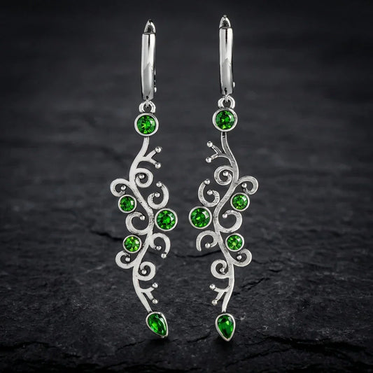 Elegant Green Stone Earrings