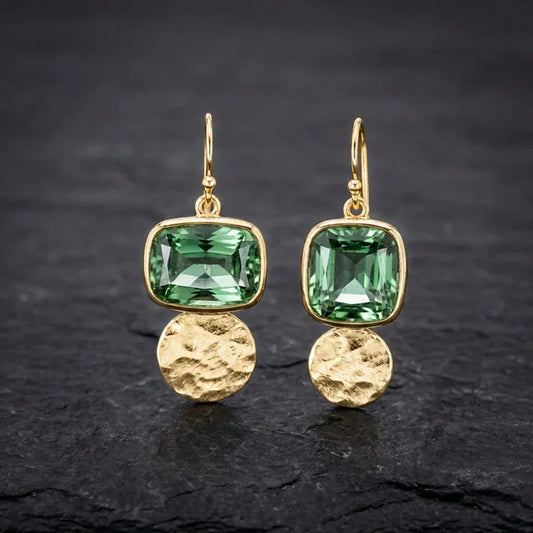 Elegant Green Tourmaline Earrings