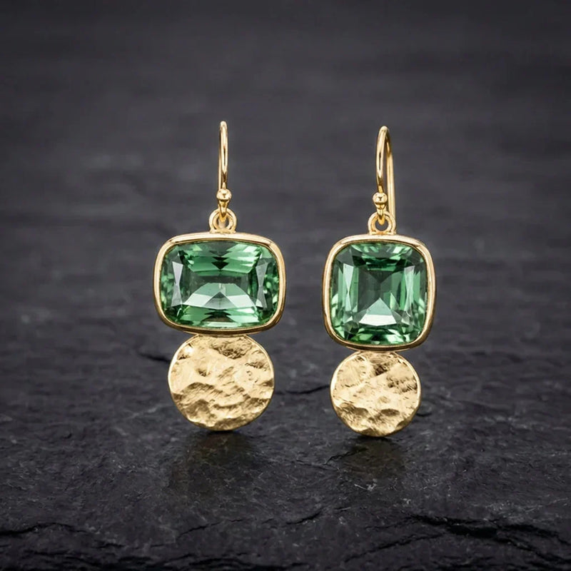 Elegant Green Tourmaline Earrings