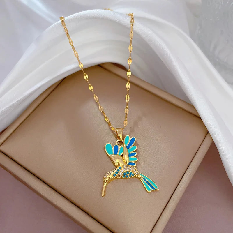 Elegant Hummingbird Necklace